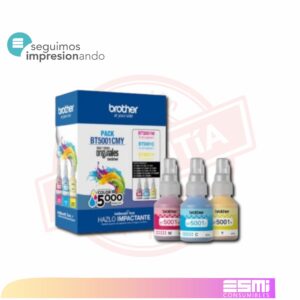 KIT 3 TINTAS TRICOLOR BROTHER 5001 C/M/Y