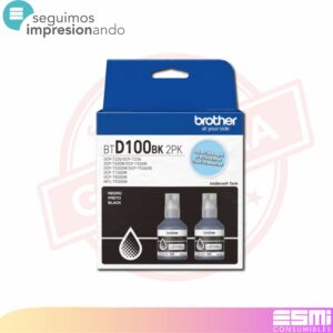 KIT 2 TINTAS BROTHER BT-D100BK