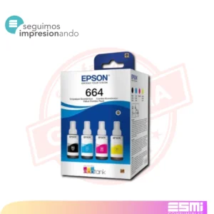 KIT 4 TINTAS EPSON T664 BK/C/M/Y