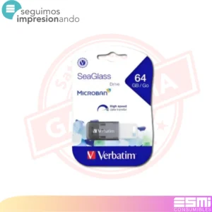 USB verbatim SeaGlass 2.0 Microban 64GB Gris