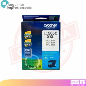 TINTA BROTHER ORIGINAL LC-505XXL CYAN (ALTO RENDIMIENTO)
