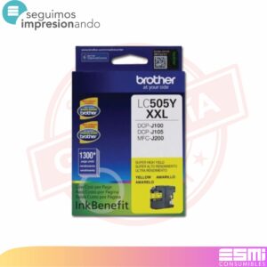 TINTA BROTHER ORIGINAL LC-505XXL YELLOW (ALTO RENDIMIENTO)